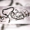 Жгут проводов слева спереди  893971071 на Ауди 80/90 B3